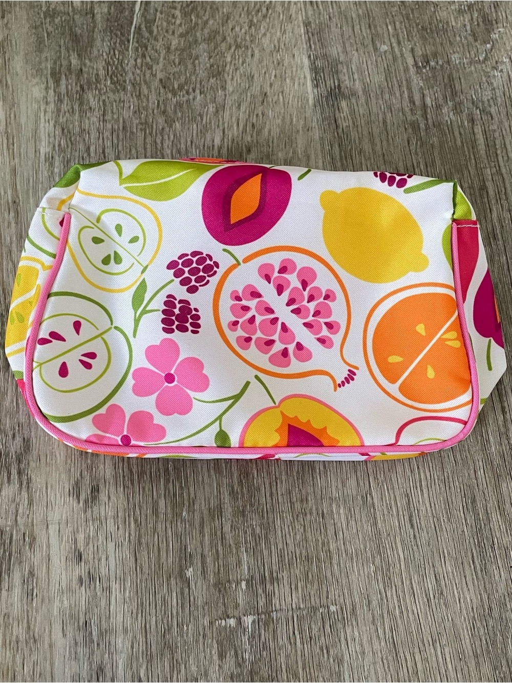 Colorful Fruit & Floral Makeup Cosmetic Bag Zipper Travel Pouch